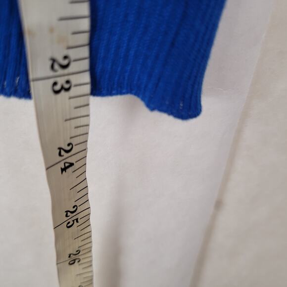 NWT Rochas Paris Blue Ribbed Logo Tank Top Size XL Designer Luxe Minimalist - Picture 13 of 13